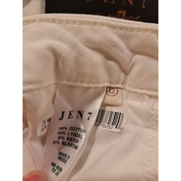 7 For All Mankind Jen 7 Slim Bootcut White Denim Jeans Casual Women's 12 NWT! - Picture 10 of 11